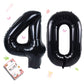 Smlpuame 40 Inch Number Balloon 0-9 Black Large Number 40 Balloons,Digital Balloons For Birthday Party Celebration Decorations S