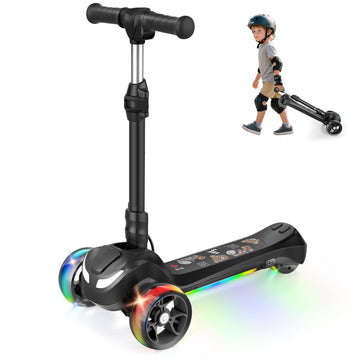Electric Scooter for Kids Ages 3-12, 3-Wheel Electric Scooter, Electric Kick Scooter with 2 Speed, Long Battery Life, Bluetooth 