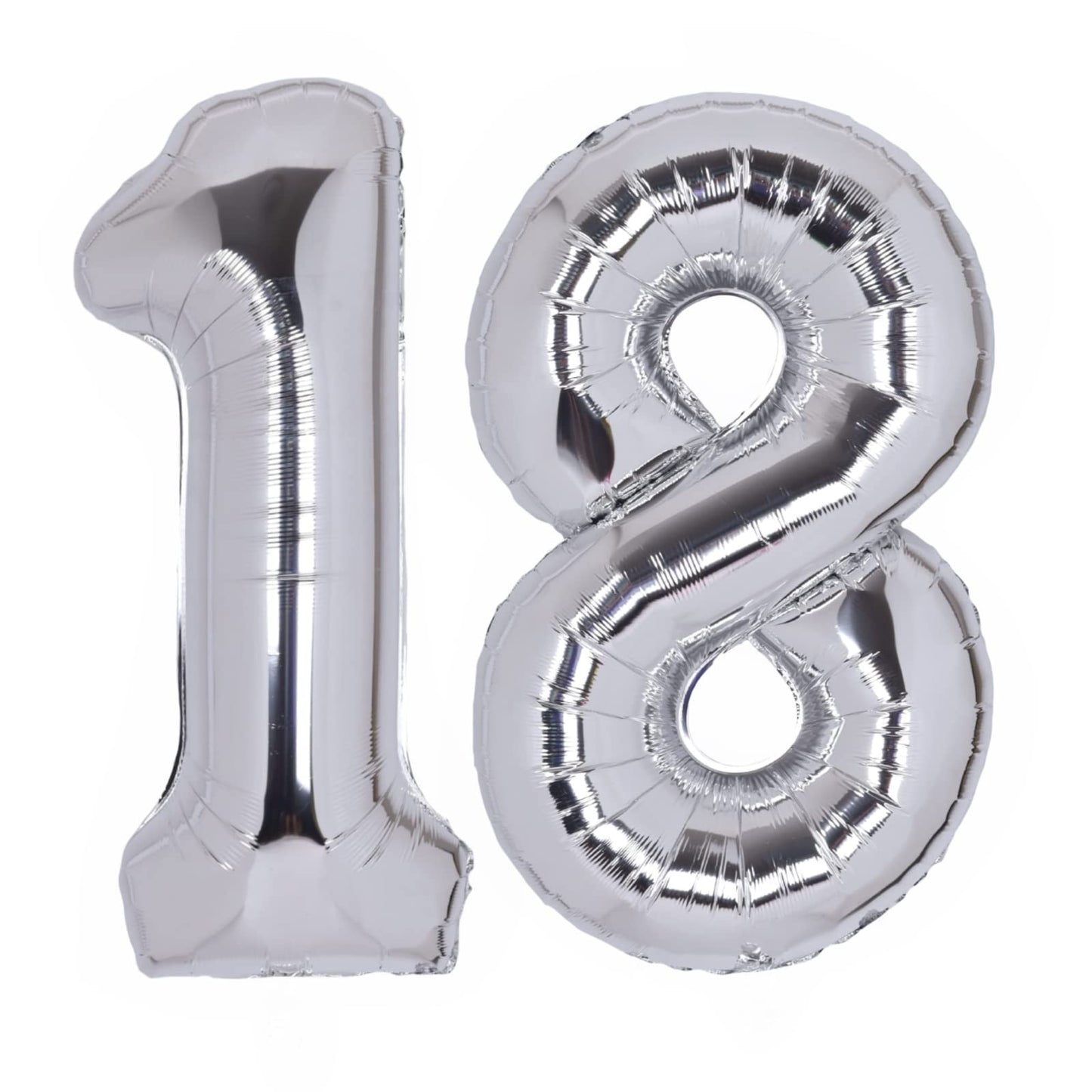 40 Inch Number 18 Balloon Silver Jumbo Giant Big Large Number 18 Foil Mylar Silver Balloons 81Th Birthday Party Anniversary Deco