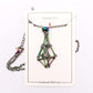 Interchangeable D20 Dice Holder Necklace - Rainbow Empty Cage - DND Gift