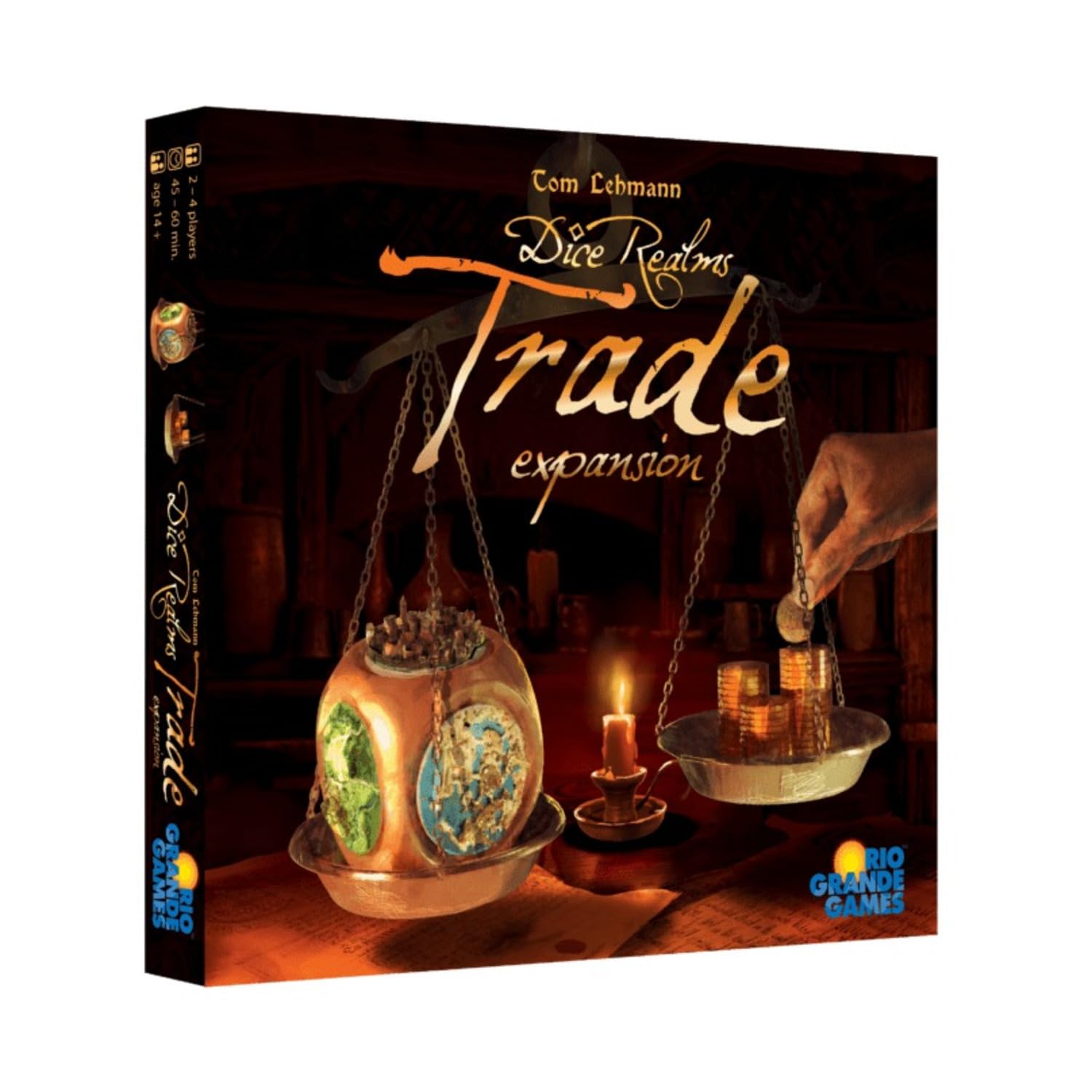 Rio Grande Games: Dice Realms Trade Expansion - Build an Empire of Dice, Board Game, Rule Your Realm, Ages 14+, 1-4 Players, 45-