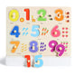 Grinnnie Wooden Montessori Toddler Puzzles For 1 2 3 4 Years Old, 3 Pcs (Number, Letter, Shape) Kids Preschool Educational Peg Puzzle Set