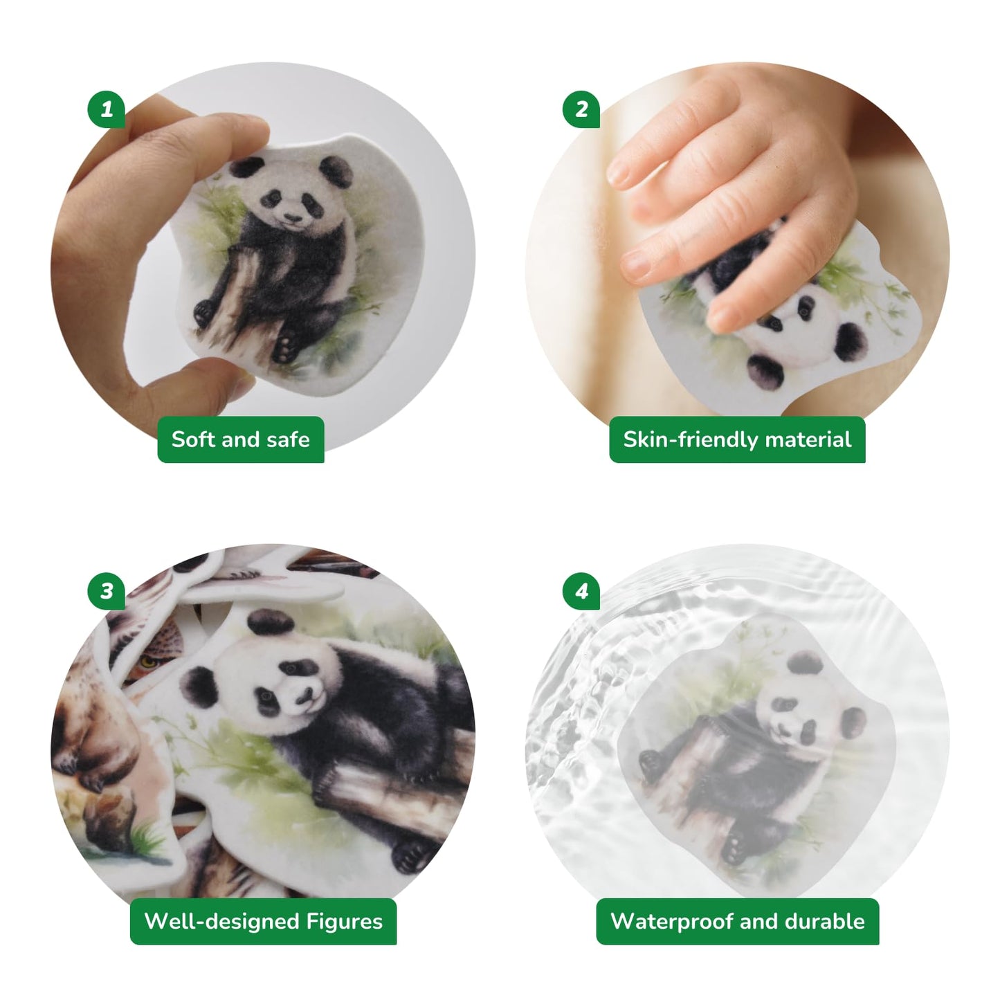 CHEFAN Jungle Animal Felt Board Story Pieces, Flannel Figures Precut Graph Wild Zoo Animals Themed for Preschool Early Learning
