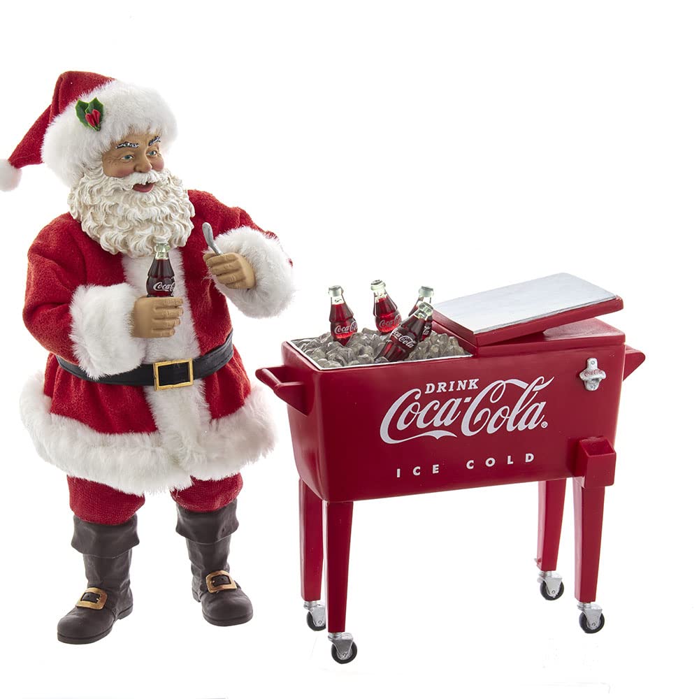 Coke Santa with Table Cooler, 2 Piece Set