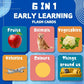 Learning Dino  Early Learning Flash Cards For Toddlers : Fruits, Vegetables, Colors, Vehicles, Animals, Things In My House | 6 