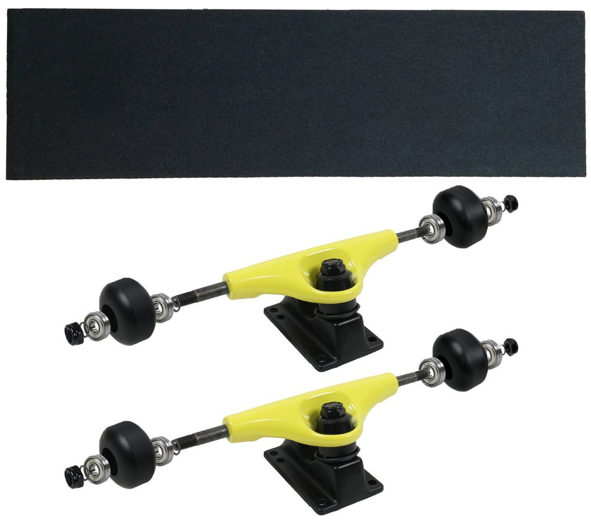 Havok Skateboard Trucks, Wheels, Bearings, Grip, Hardware Truck Package (Yellow, 5.0 (7.63))