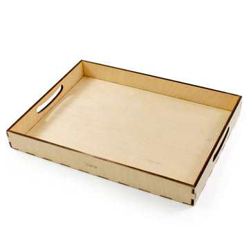Ulanik Sorting Tray Toddler Montessori Toys For 3 Year Old + Kids Wooden Montessori Tray For Preschool Learning Color Sorting And Counting — No Sections