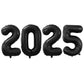 Goer 2025 Foil Number Balloons For 2025 New Year Eve Festival Party Supplies Graduation Decorations (Black,32 Inch)