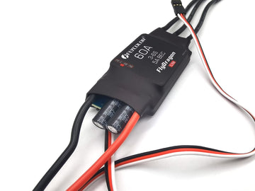 Flycolor 60A ESC 3-6S Electric Speed Controller 5v /6V/7.4V 5A BEC with XT60 & 3.5mm Bullet Plugs for RC Drone Airplane Brushles