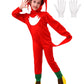 Sikkeco Halloween Costume Kids Deluxe Red Hedgehog Jumpsuit Cartoon Cosplay Unisex (Red, X-Small(3-4 Years))