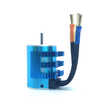 KingVal Replacement 3650 5900KV Sensorless Brushless Motor Shaft 3.175mm with Heat Sink Compatible with 1/10 RC Car