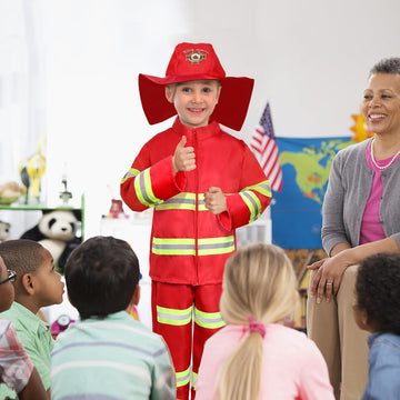Loyo Kids Role Play Dress Up Clothes For 3-8 Years Old Play, 4 Sets Astronaut/Doctor/Fireman/Construction Costume For Kids And Toddlers Boys Halloween Costumes
