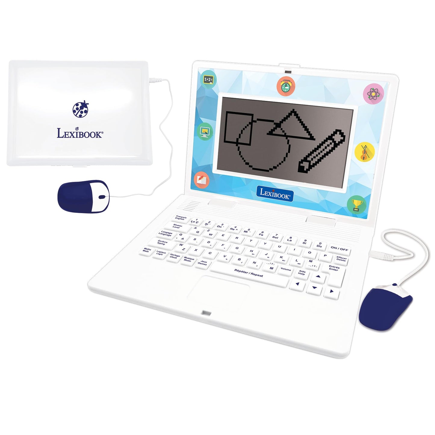 Lexibook - Bilingual And Educational Laptop English/Spanish - Toy For Children, 170 Activities To Learn Languages, Mathematics,