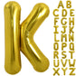 Toniful 40 Inch Large Gold Letter K Balloons Helium Balloons,Foil Mylar Big Balloons For Birthday Party Anniversary Supplies Dec