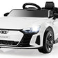 Infans 12V Kids Ride On Car, Licensed Audi Rs E-Tron Gt Electric Vehicle With Remote Control, Toddlers Battery Powered Toy With 4 Wheels Suspension, Led Headlight, Music, Mp3, Usb, Tf Port (White)