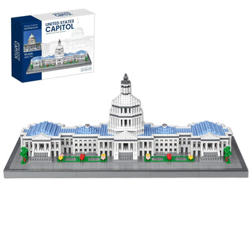 Lqpfbsm United States Capitol Architecture Model Micro Mini Building Blocks Sets World Famous Architectural Building Toys Gift F