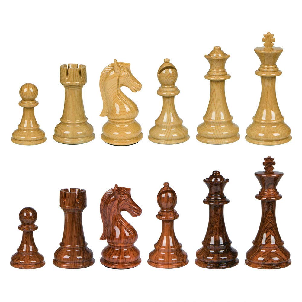 Piper High Polymer Weighted Chess Pieces With 3 Inch King And Extra Queens, Pieces Only, No Board