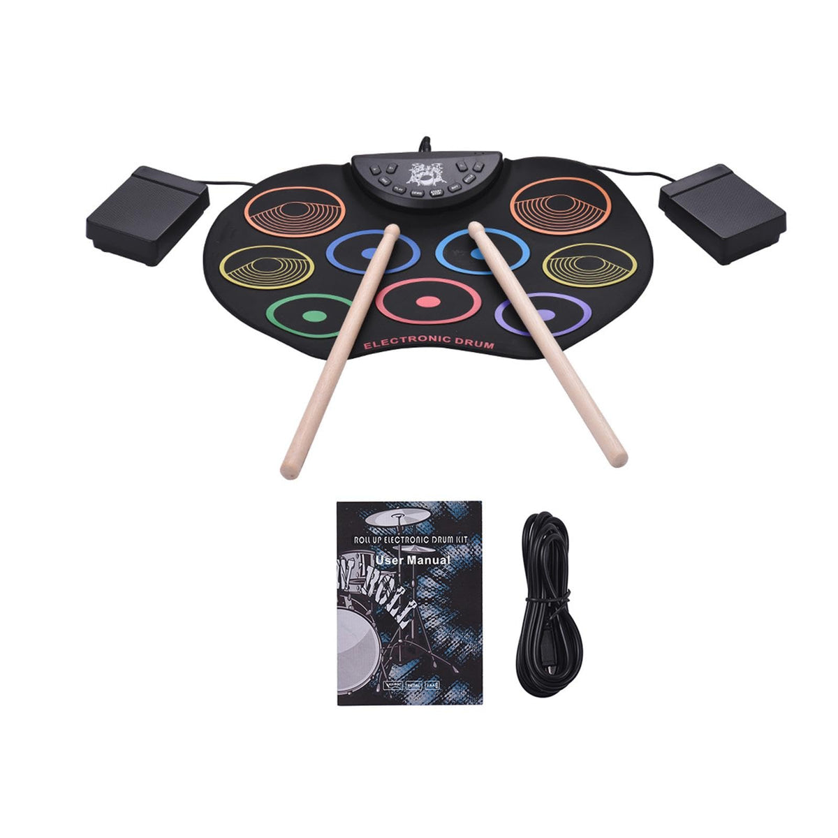 Club BollywoodElectronic Drum Set Compact Practice Drum Pad Machine For Kids Birthday Gift|Musical Instruments & Gear | Percussi