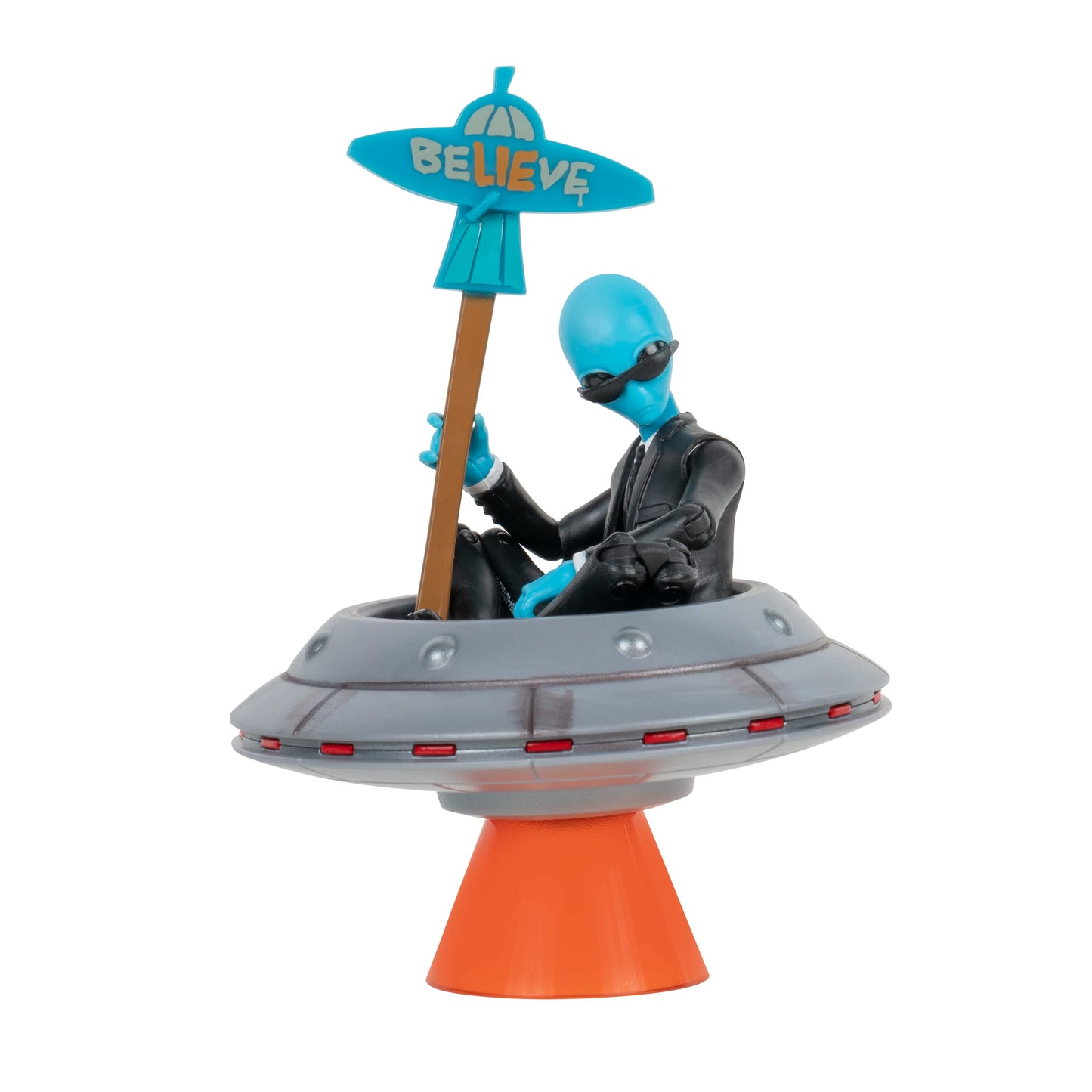 Fortnite Human Bill (Emote Series) - 4-Inch Articulated Figure With Lil’ Saucer Emote Vehicle And Flying Slasher Accessory