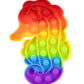 Rainbow Seahorse Bubble Pop Fidget Toy - Ocean Sea Animal Silicone Push Poke Bubble Wrap Fidget Toy - Pop The Bubbles Down Then