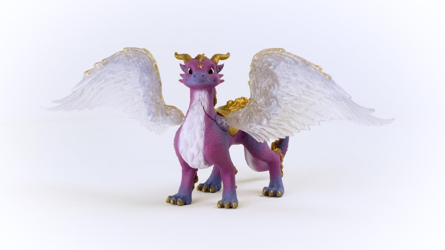 Schleich Nightsky Dragon Figurine - 7" Moveable Wings, Purple Wyvern - PVC Toy for Ages 5+ | Model 70762