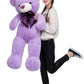 Maogolan Giant Purple Teddy Bear 47 Inch Life Size Bear Stuffed Animal Plush Toy Valentines Bear For Girls Girlfriend Wife Child