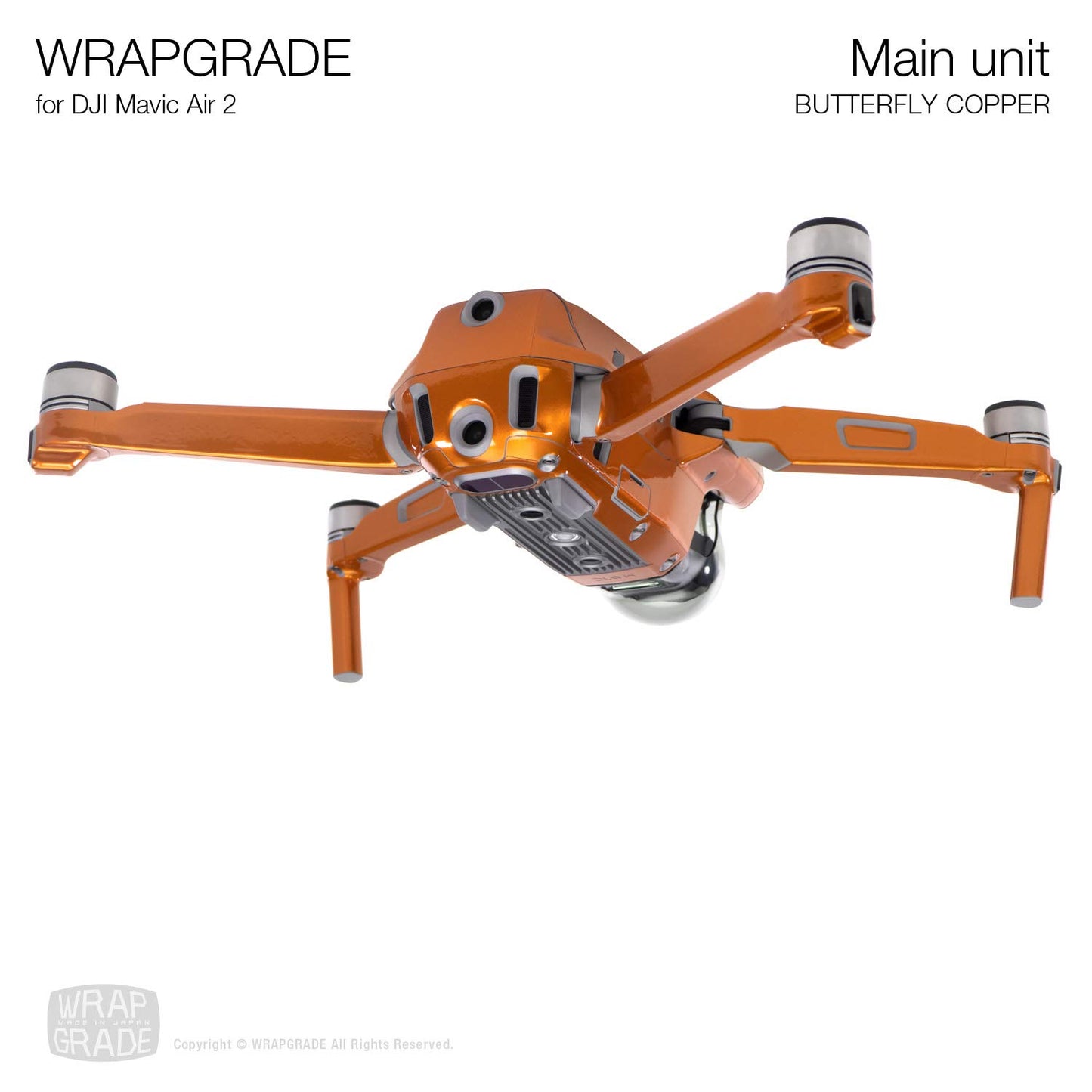 Wrapgrade Main Unit Skin Compatible With Dji Mavic Air 2 (Butterfly Copper)