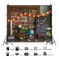 School Pictures Backdrop 10x8ft Fabric Back to School Photos Library Bookshelf Backdrop Teacher Pictures Background Kids Graduat