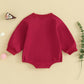 Fybitbo My First Christmas Baby Girl Boy Outfit Sweatshirt Romper Sweater Onesie Long Sleeve Bodysuit Fall Clothes (Red-Alabama,6-12 Months)