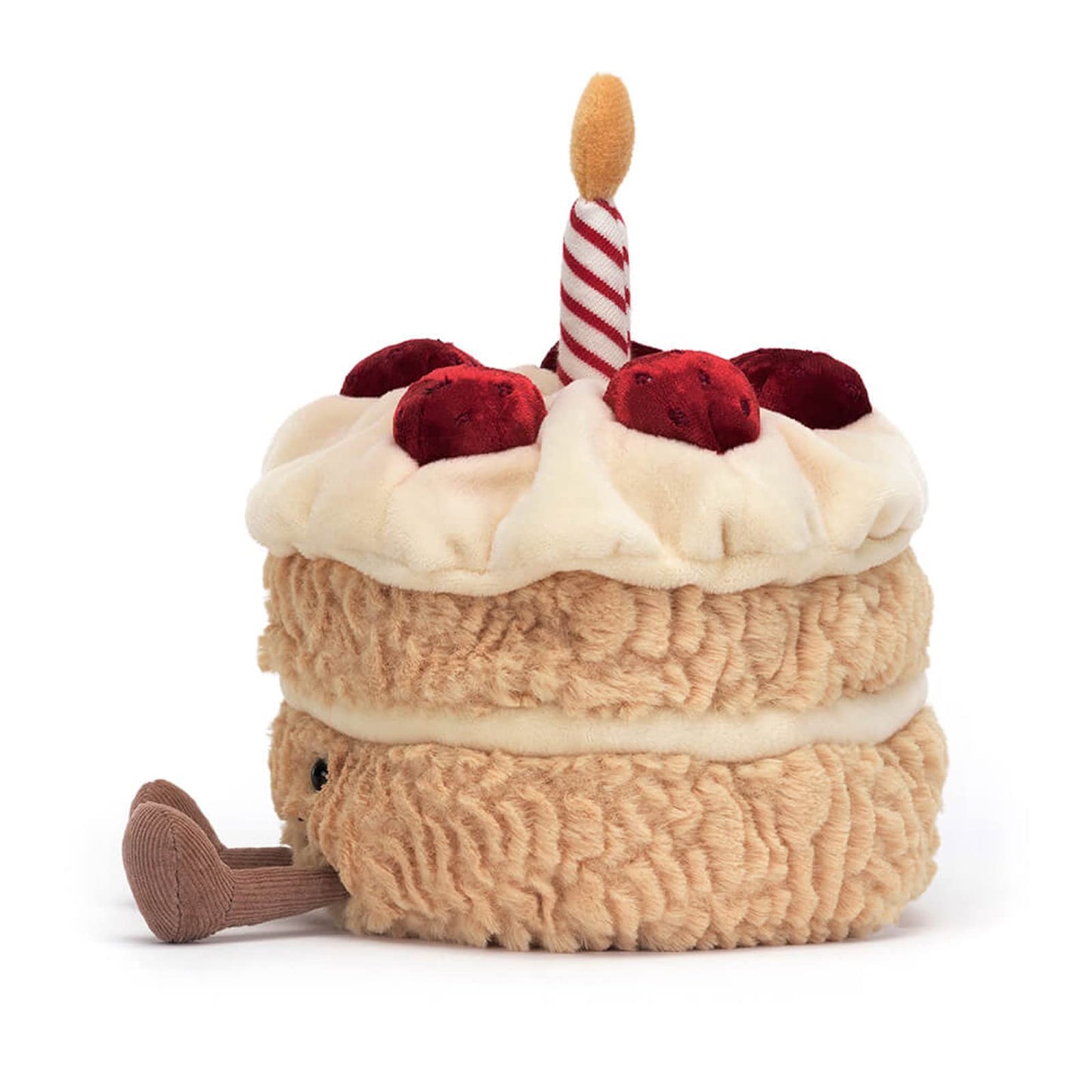 Jellycat Amuseables Birthday Cake Plush Toy, 6 Multi-Color Stuffed Animal, Soft Polyester, Perfect Birthday Gift