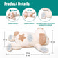 CUDDLERY Large Cream Weighted Plush Dog - 27" 6 lbs Luxury Stuffed Animal for Kids & Adults