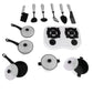 UJEAVETTE 12Piece White Plastic Kitchen Pretend Play Set for Kids  Pot, Pans, and Cooking Utensils