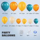 Yellow Orange Balloon Arch Kit, Blue Yellow Orange Balloon Arch Garland Kit With Lemon Yellow, Orange And Teal Blue Balloons, Ye