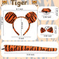 Luxtacular Tiger Costume Set Tiger Accessories Ears Headband Nose Bow Tie Tail Tutu For Women Men Cosplay Birthday Halloween Chr