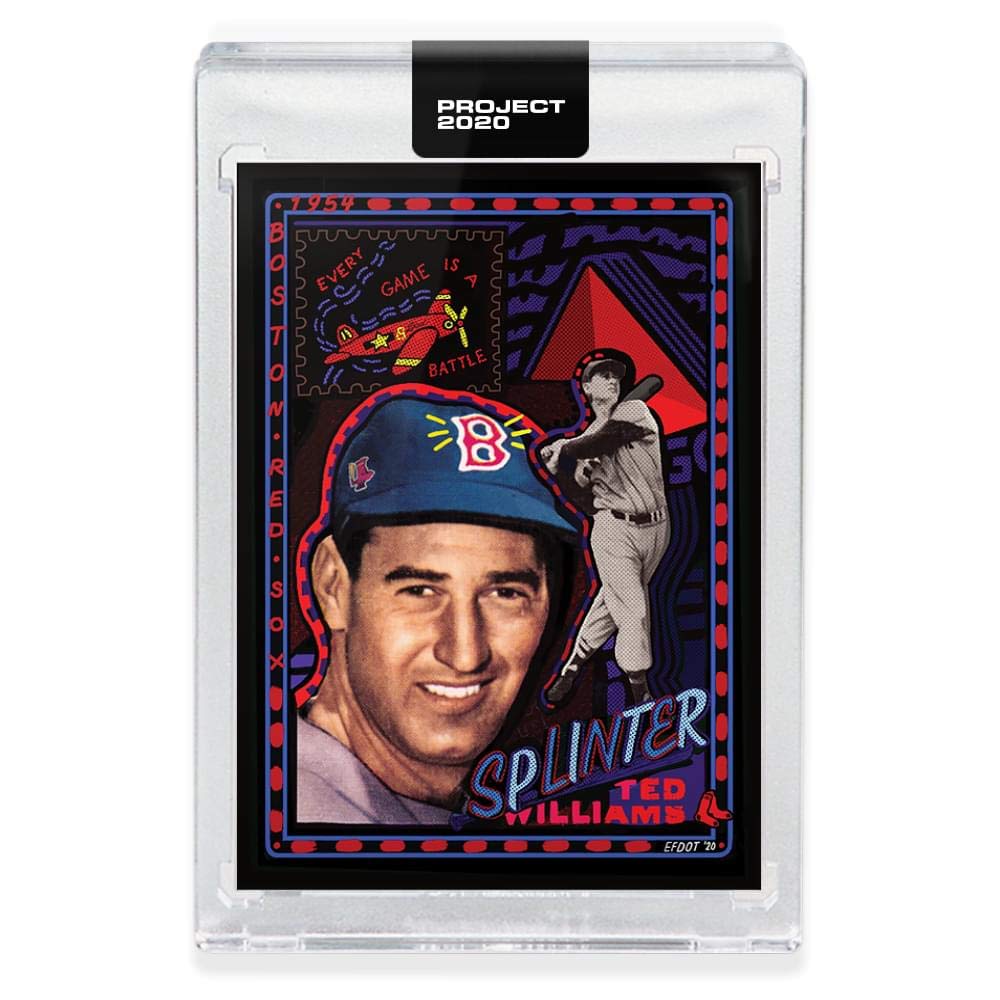 Topps Project 2020 Baseball Card #74 1954 Ted Williams by Efdot - Only 8,897 made!
