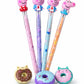 Cute Stacking Pencil Set With Donut Erasers Combo | No Sharpening Required | Cartoon Design Kids Stationery | Return Gift Set Fo