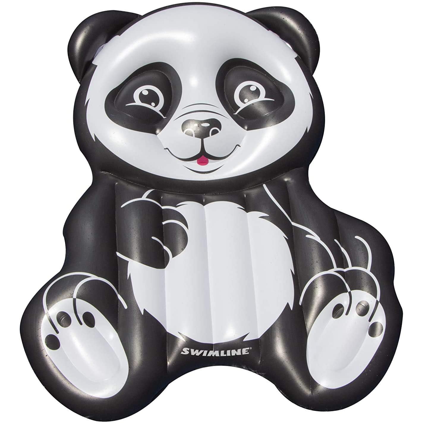 Swimline Inflatable Panda Pool Float - Black/White, 71"x50"x8", Durable Plastic, Model 90741