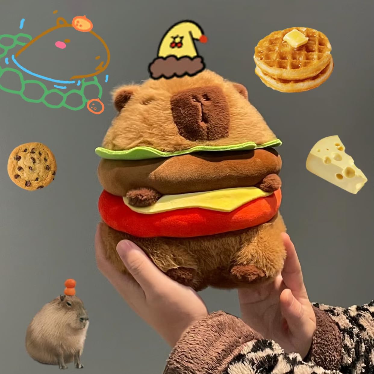 Chdblock Hamburger Capybara Cute Capybara Stuffed Animal Capybara Plush Toys Kawaii Capybara Capybara Plushie The Best Birthday