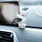 YGMONER Cat Bobblehead Ornament - Gray Resin Shake Head Decoration (Siamese) Model mgygs50269 for Car Dashboard