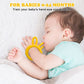 Misslili Silicone Babies Teethers Baby Teething Toys For Soothe Massage Sore Gums For 3-12 Months Infants, Bpa Free, Easter Gifts For Boys And Girls, Ring Shape Rabbit Ear Design (Yellow)