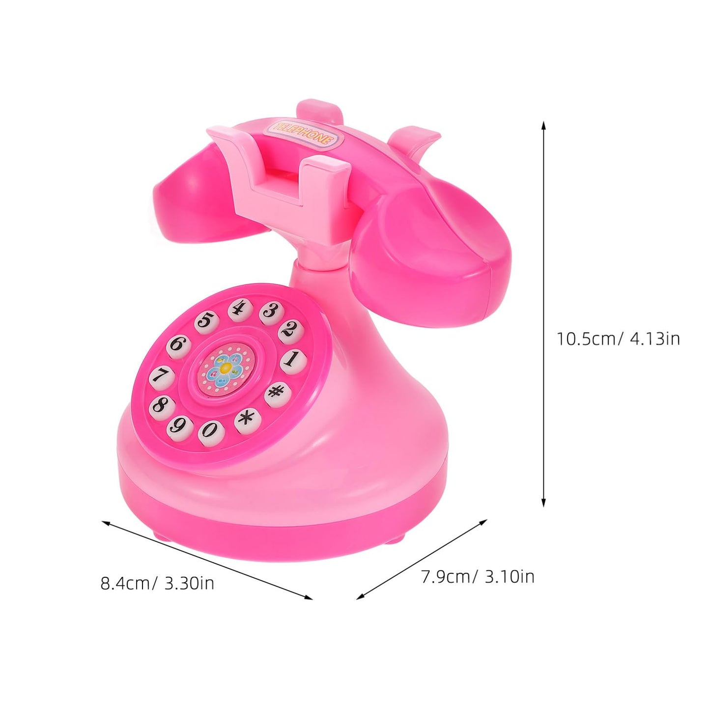 UPKOCH Retro Phone Toy, Telephone Pretend Play Toy Classic Vintage Old Fashion Telephone Kids Play Phone Early Educational Toys