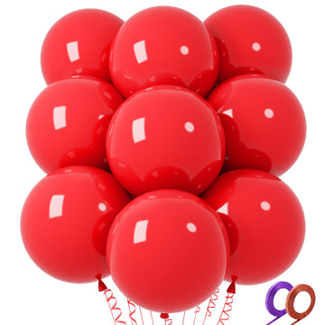 32Pcs Red Big Balloons 18 Inch, Round Large Latex Party Balloons For Birthday Wedding Decorations. (Red)