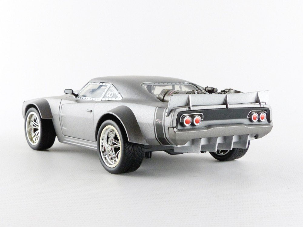 Jada Toys Fast & Furious Diecast Car - Dom's Ice Charger 1:24 Scale, Silver, Model 98291, Perfect for Kids and Adults