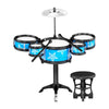 Club BollywoodSimulation Kids Drum Toys Playset Jazz Drum Kits For Kids Boys Blue With Chair| Percussion | Drums |Optional