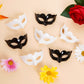 Yookat 20 Pieces Mini Masquerade Masks - Small Mardi Gras And Venetian Vintage Antique Masks (Black And White, Small)