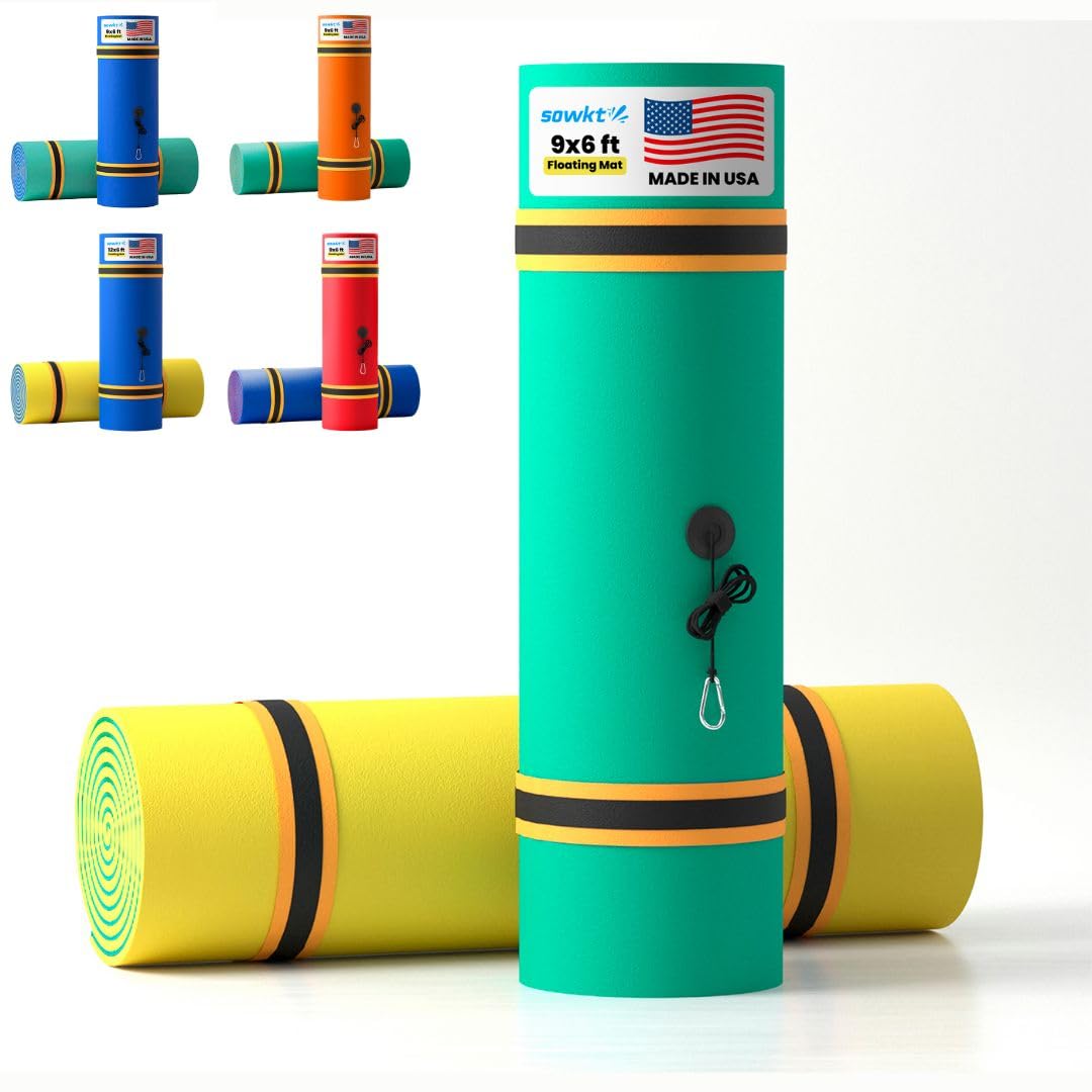 SOWKT Lily Pad Floating Mat (9x6 ft) - Made in USA - enhanced Floating Water Mat for The Lake and Boating - Giant Floating Water Pad for Lakes | Lilly Pad Floating Water Dock