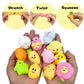 Qingqiu 24 Pcs Easter Mochi Squishy Toys Stress Relief Squishies For Kids Boys Girls Toddlers Easter Basket Stuffers Egg Fillers