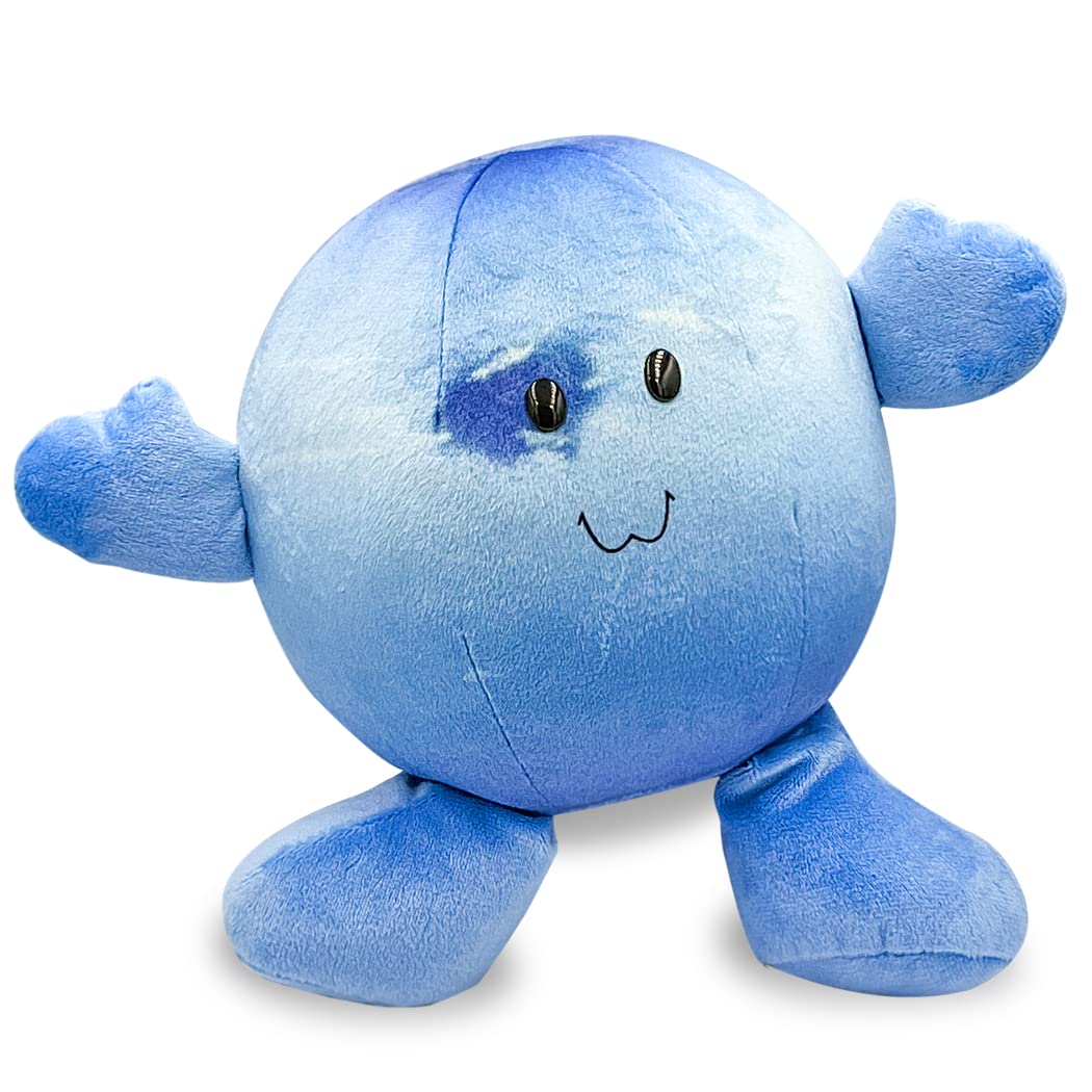 Celestial Buddies Neptune Buddy Plush Toy - 6.5" Blue Polyester Astronomy Planet
