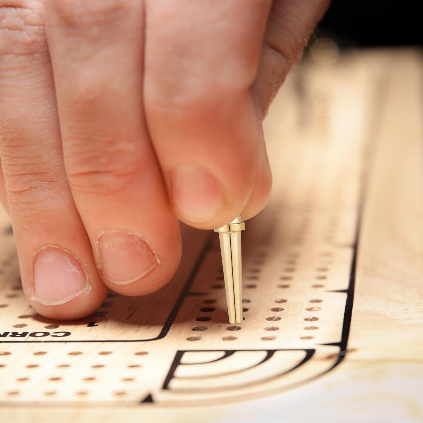 48pcs Cribbage Pegs  Versatile Unique Metal Brass Cribbage Pegs Tapered Design Beautiful Fit 1/8 Hole Peg Board Game Cribbage Board Pins Portable Cribbage Accessories for Family and Friends(3 Colors)