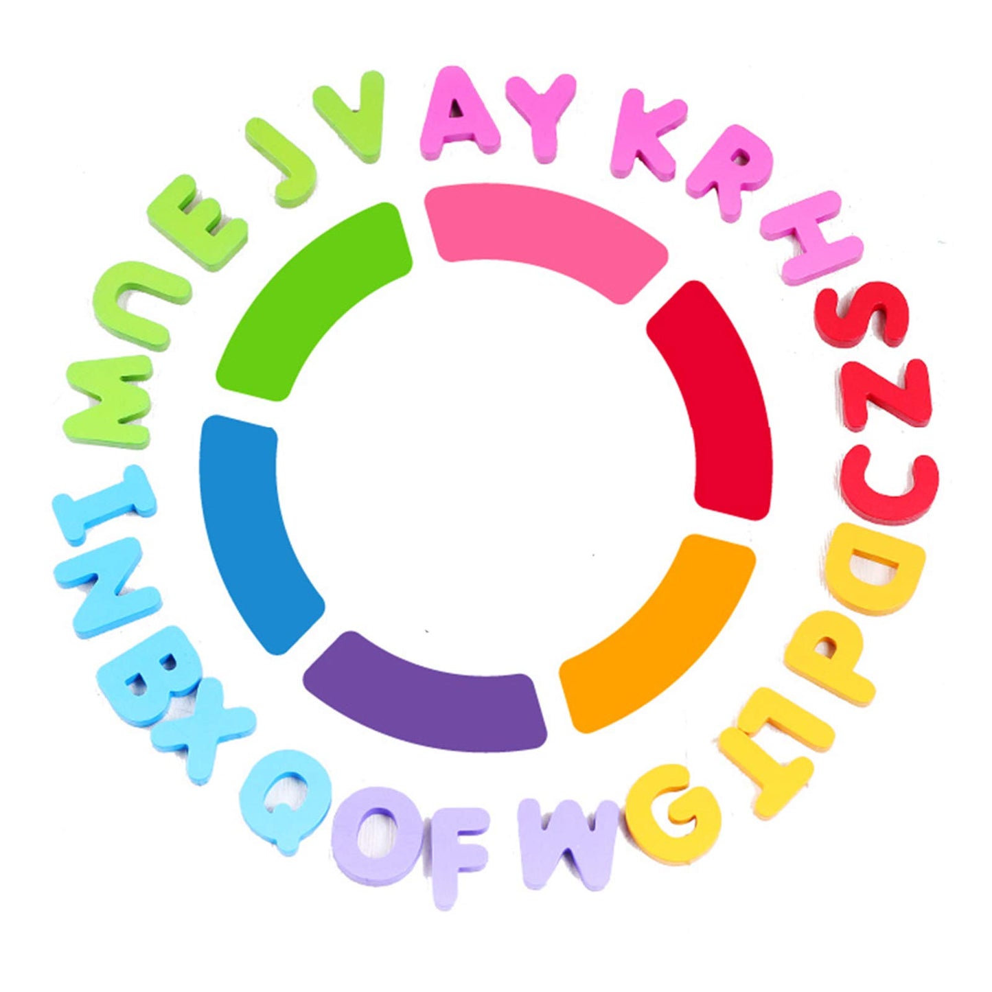 BOBY Wooden Alphabet Puzzle Toys - ABC & Number Puzzle for Toddlers 18+ Months, Multi-Colored Educational Gift, Model SR-29004